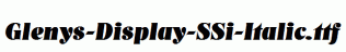 Glenys-Display-SSi-Italic.ttf