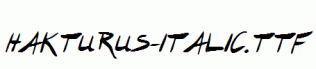 Hakturus-Italic.ttf