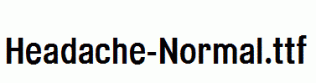Headache-Normal.ttf