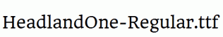 HeadlandOne-Regular.ttf