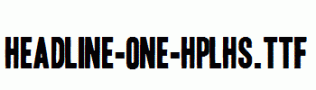 Headline-One-HPLHS.ttf