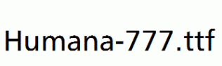 Humana-777.ttf