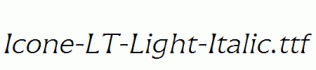 Icone-LT-Light-Italic.ttf