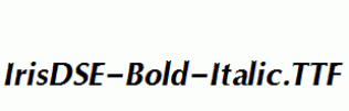 IrisDSE-Bold-Italic.ttf