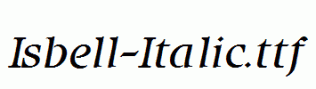 Isbell-Italic.ttf