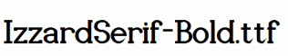 IzzardSerif-Bold.ttf