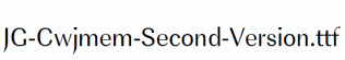 JG-Cwjmem-Second-Version.ttf