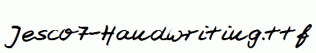 Jesco7-Handwriting.ttf