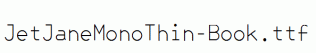 JetJaneMonoThin-Book.ttf