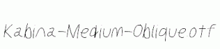 Kabina-Medium-Oblique.otf