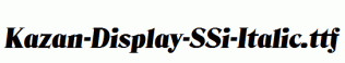 Kazan-Display-SSi-Italic.ttf