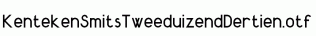 KentekenSmitsTweeduizendDertien.otf