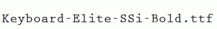 Keyboard-Elite-SSi-Bold.ttf