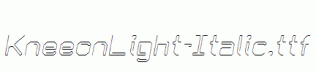 KneeonLight-Italic.ttf