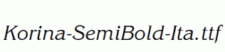 Korina-SemiBold-Ita.ttf