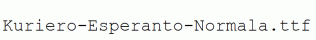 Kuriero-Esperanto-Normala.ttf