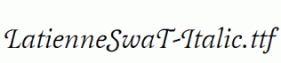 LatienneSwaT-Italic.ttf