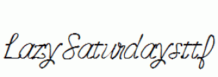 LazySaturdays.ttf