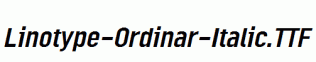 Linotype-Ordinar-Italic.ttf