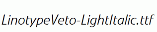 LinotypeVeto-LightItalic.ttf