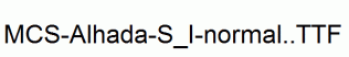 MCS-Alhada-S_I-normal..ttf