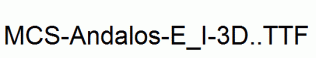 MCS-Andalos-E_I-3D..ttf