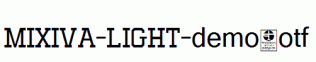 MIXIVA-LIGHT-demo.otf