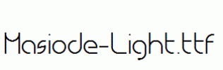 Masiode-Light.ttf