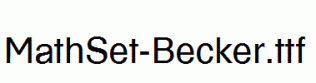 MathSet-Becker.ttf