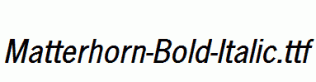 Matterhorn-Bold-Italic.ttf