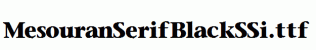 MesouranSerifBlackSSi.ttf