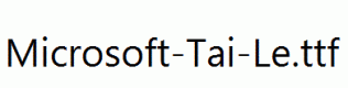Microsoft-Tai-Le.ttf