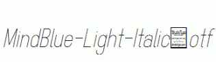 MindBlue-Light-Italic.otf