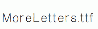MoreLetters.ttf