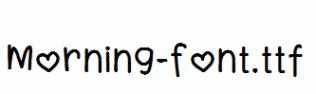 Morning-Font.ttf