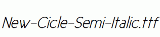 New-Cicle-Semi-Italic.ttf