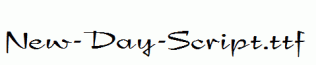 New-Day-Script.ttf