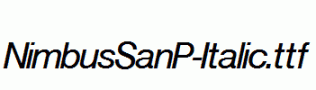 NimbusSanP-Italic.ttf