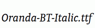 Oranda-BT-Italic.ttf