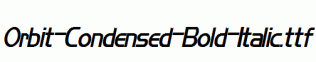 Orbit-Condensed-Bold-Italic.ttf