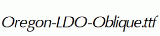 Oregon-LDO-Oblique.ttf