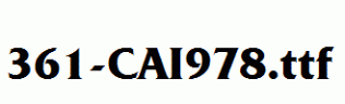 fonts 361-CAI978.ttf