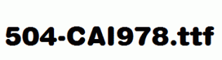 fonts 504-CAI978.ttf