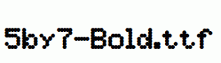 fonts 5by7-Bold.ttf