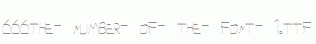 fonts 666the-number-of-the-font-1.ttf