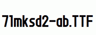 fonts 71mksd2-ab.ttf