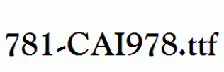 fonts 781-CAI978.ttf