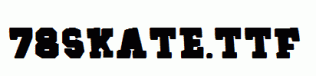 fonts 78SKATE.ttf