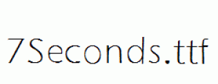 fonts 7Seconds.ttf