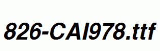 fonts 826-CAI978.ttf